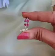 Burmese Syn Ruby & Cubic Zirconia Party Wear Women's Adjustable Toe Ring 925 SS