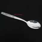Solid 999 Fine Silver Spoon Lucky Fish and Lotus Pattern Dinner Spoon 5.11inch