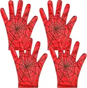 [Geyoga] 2 Pairs Spider Web Gloves Halloween Spider Gloves