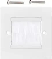 Dust Prevention Brush Cable Wall Plate Port Insert Cover Outlet Mount Panel (White)