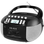 CD and Cassette Player Combo, Boombox CD Player Portable with AM/FM Radio, Ta...