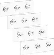 Hanycr 4 Pack Polycarbonate Clear Adhesive Hooks, Strong Adhesive Wall Hooks, Waterproof, No Drilling, Sticky Hanging Hooks for Shower Caddy, Bathroom, Kitchen, Living Room