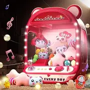 Skirfy Claw Machine for Kids,Unicorns Toys for Girls Age 6+,Arcade Games Mini Vending Machine with Squishy Fidget Toys,Candy Dispenser,Electronic Claw Game,Birthday Gifts
