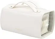 [shjxi] Makeup Bag with Compartments, 4 in 1 Makeup Organizer, Roll-Up Makeup Bag, Portable Toiletry Bag, Portable Waterproof Makeup Bag with Compartments for Traveling Women and Men, Cream Colored, Refer to