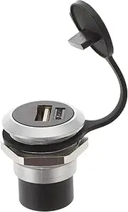 FUNNETOYU USB Female to Female Bulkhead Connector Industrial Flush Mount Coupler USB Extender for Harsh Environments Reliable Connection with Cover for Various