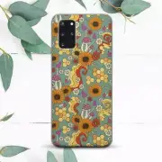 Retro Groovy Flowers Mushrooms Case For Samsung Note 20 S20 S21 S22 S23 S24 FE