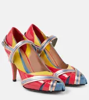 [Maison Margiela] Maison Margiela Tabi embellished leather pumps AU 7 multicoloured