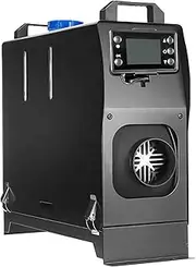PRIJESSE 5KW All in One Diesel Air Heater, 12V Fast Heating Parking Heater With Remote Control & LCD Display & Muffler Silencer for RV Trucks Bus Trailer Motorhome Tent Camper Van Boat (Black)