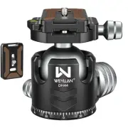 Tripod Head 44mm Low Profile Ball Head, DH44 360 Degree Metal Panoramic Camer...
