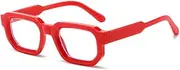 YAMEIZE Rectangle Blue Light Blocking Glasses for Women Men Small Vintage Octagon Clear Lens Glasses Computer Glasses