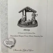 PRECIOUS MOMENTS NATIVITY #181051 NEW w/Box SET OF 4-MARY,JOSEPH, BABY, STABLE