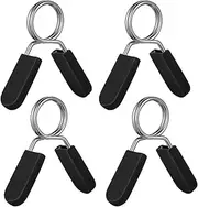 DLPRK 2 Pairs Spring Lock Barbell Clasps Steel Spring Clasps Spring Clips for Barbell Bars for Weight Sports Fitness Gym