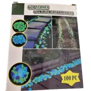 Glo Stones Green Garden Pot Decor Glow In The Dark Pebbles New Fish Tank