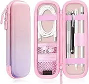 Fintie Holder Case for Apple Pencil (USB-C) & Apple Pencil (1st / 2nd Generation), PU Leather Protective Carrying Bag Sleeve Compatible with Apple Pen, USB Cable, Samsung Stylus, Fantasy Ombre