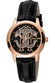 Roberto Cavalli by Franck Muller RV1L117L0061 rose gold black Women's Watch NEW
