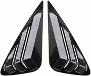 Car Rear Window Louver Shutter Side Vent Decor Panel Cover Trim Compatible for Lexus NX NX200T NX300H 2015-2018 Black/Carbon Fiber(Carbon Fiber Look)