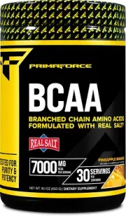 Primaforce BCAA Powder (Pineapple Mango) (30 Servings) - 7000MG 2:1:1 Bcaas, Pos