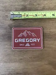 Gregory Red Logo Sticker/Decal Outdoor Hike Backpacking Hiking Approx 3.5”