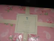 NEW Pottery Barn Kids TWIN Karina Block Print Reversible PINK Floral Quilt