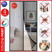 Screen Door Hands-Free Black Net Mesh magnets For Pets STOP Bug Mosquito Fly