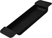 Bath Caddy Tub Table, Convenient Practical Draining Design Bathtub Tray for Home (Black)