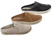 Pegada Brilliant Womens Brazilian Leather Closed Toe Open Back Mules