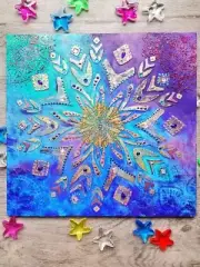 Mandala of Truth about Oneself Original texture painting wall decor Zentangle
