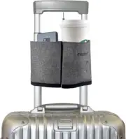 Riemot Luggage Travel Cup Holder Free Hand Drink Carrier - Hold Two Coffee Mugs