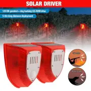 Wireless Solar Alarm Light LED Strobe Motion Sensor Anti Theft Lamp Farm Yard