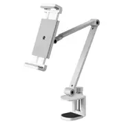TODO Aluminium Foldable Tablet Stand Mount Clamp Holder Bracket iPhone iPad 4.7" - 12.9" White