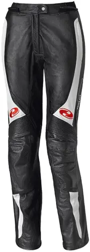 Held Sarana Ladies Motorcycle Leather Pants, black-white, Size 2XL for Women Black White