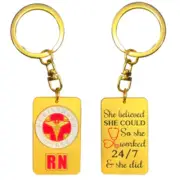 Registered Nurse RN She Believed She Could So She Did Keychain GL14-005 KC-050