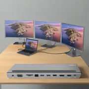 Danoz Computers - mbeat 11-in-1 Multiport USB-C Dock with HDMI, DisplayPort & VGA