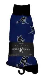 Marc Ecko Socks Blue Hockey Player Mens Shoe Size 6-12 & Sock size 10-13