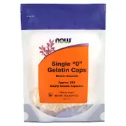 NOW Foods, Single 0 Gelatin Caps, Approx. 250 Empty Gelatin Capsules, 0.85 oz (24 g)