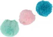 DOITOOL 30pcs Colorful Plush Balls Fluffy Imitation Rabbit Hair Pom Poms for DIY Crafts Clothing and Hat Decor Light Pink Dark Blue Light Green Each