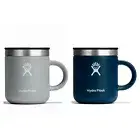 NEW! Hydro Flask SET OF 2 MUGS 6oz w/Lids Double-Wall Insul. Birch & RARE INDIGO