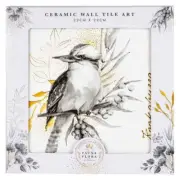 Old Tupton Ware Tile Wall Art/Trivet Kookaburra 22cms * 22cms Grey Shading