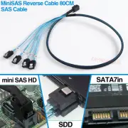 Internal Reverse Breakout Cable Mini SAS to SATA SFF-8087 to 4XSATA 7Pin Host