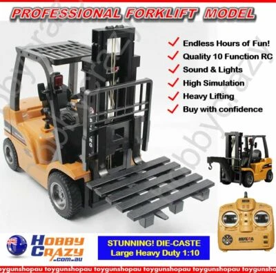 1:10 Huina ForkLift RC Remote Control truck Sound lights Kids Adult Toys alloy