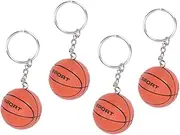 Abaodam 2Pcs Adorable Simulation Basketball Keychains Creative Mini Basketball Pendants for Bag Car Keys Home Decoration Durable PU Design with Fine Workmanship