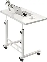 Foret Mobile Computer Bedside Study Desk Laptop Stand Adjustable Table 2 Colors White