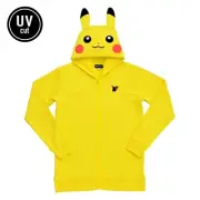 Pokemon Center Original Pikachu Face UV Cut Hoodie with Ears M Size Japan New