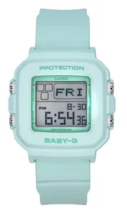 Casio Baby-G Digital Resin Mint Green Alarm Backlight BGD-10-3 100M Ladies Watch