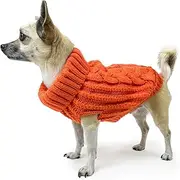 Huskimo Cali Knit Dog Jumper, Tangerine, 40cm