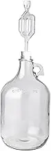 FastRack Glass Wine Fermenter Includes Airlock, 1 Gallon Capacity, Clear (B00BEYREIW), 1 Count (Pack of 1)