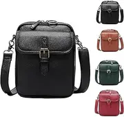 [Generic] Urvashi Crossbody Leather Bag, Retro Double-Layer Large Capacity Mini Crossbody Bags, Minimalist Versatile Women's Casual Bag