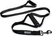 Leashboss Original - Heavy Duty Two Handle Dog Leash for Large Dogs - No Pull Double Handle Training Lead for Walking Big Dogs (Black)