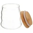 Clear Glass Jar with Airtight Lid Food Container for Flour Coffee Beans Tea