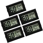 Healifty Pcs Room Hygrometer Indoor Mini Digital Temperature Meter Wall Mounting Accurate Humidity Temperature Gauge for Home Office